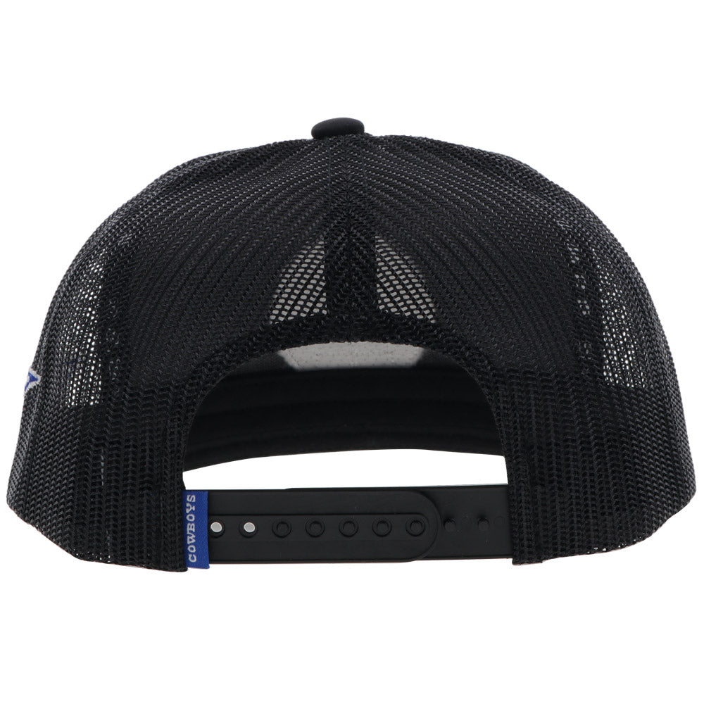 "Dallas Cowboys" HOG Hat Black w/ Grey & Navy