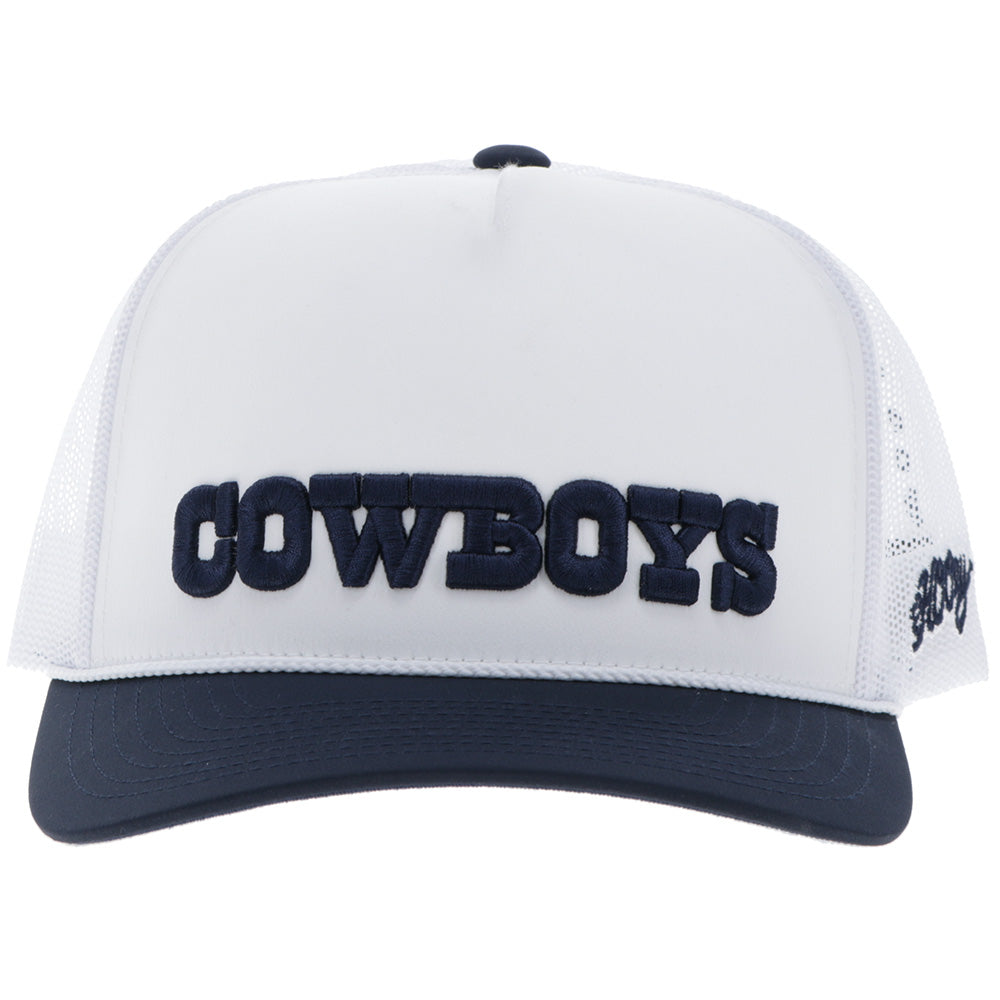 "Dallas Cowboys" Hat White w/Navy Logo