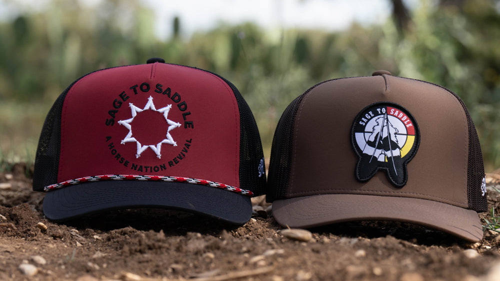 "Sage to Saddle" Hat Brown w/Black/Yellow/Red Circle Patch