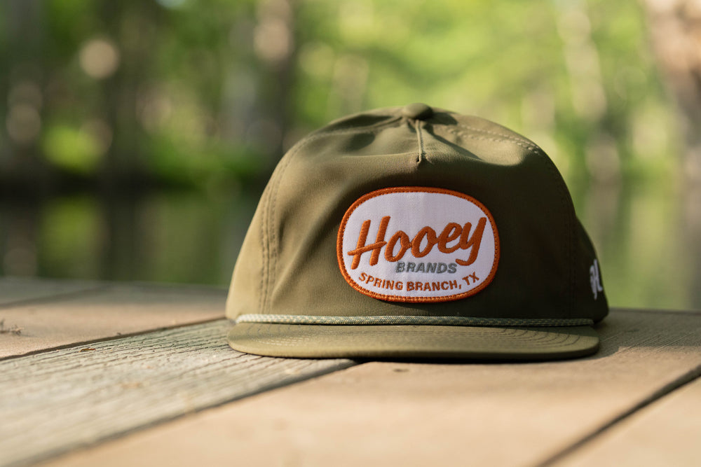 "Local" Hat Olive w/Orange & White Patch