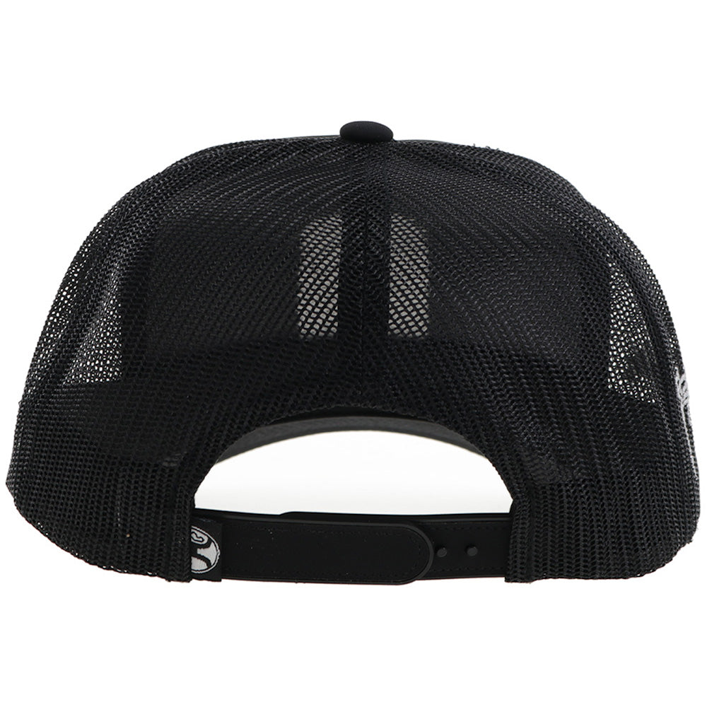 back of black on black hat