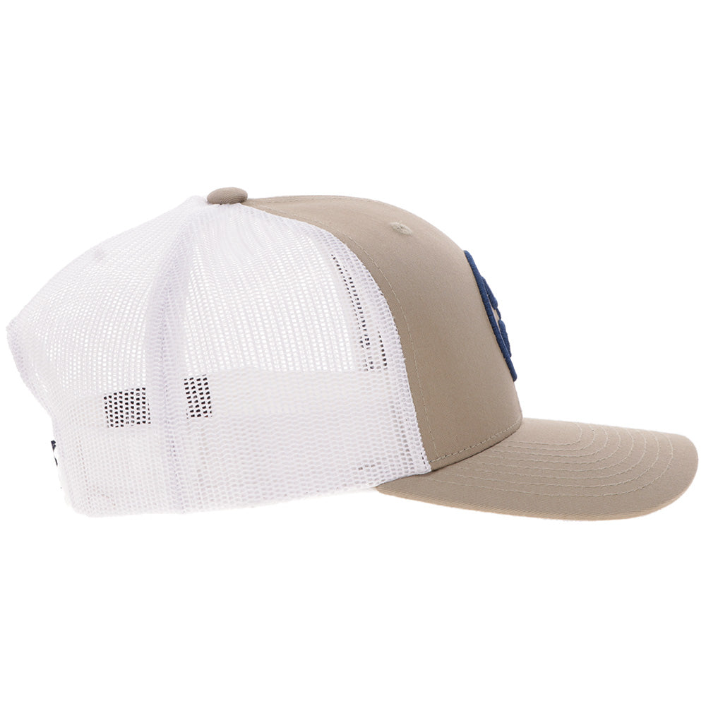"O-Classic" Hat Tan/White w/Navy Hooey Logo
