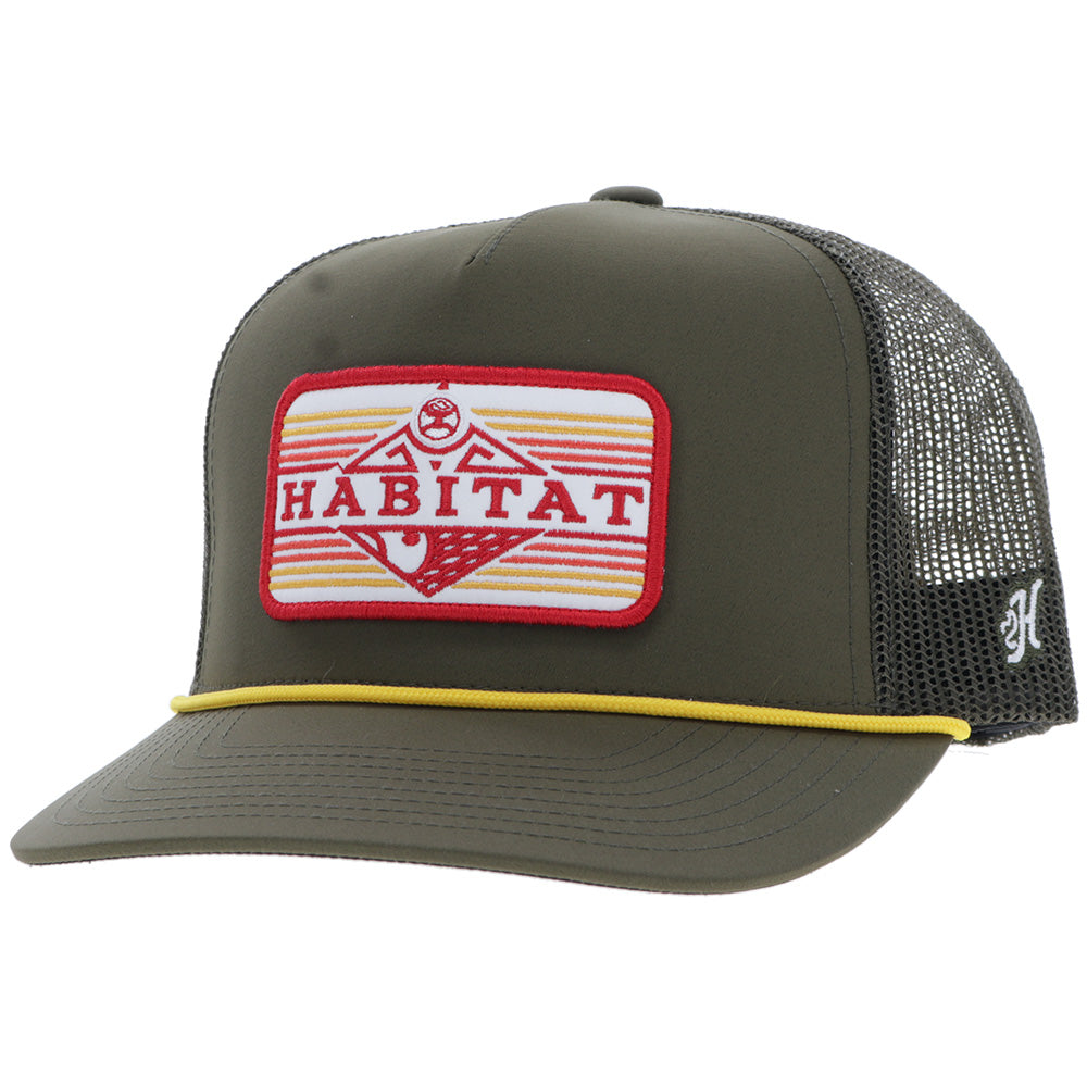 "Habitat" Hat Green w/Rectangle Patch