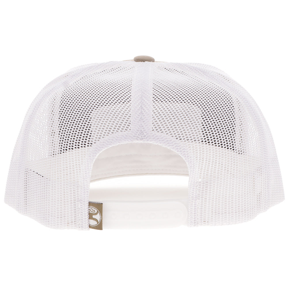 "Loop" Hat Tan & White w/ Rectangle Patch