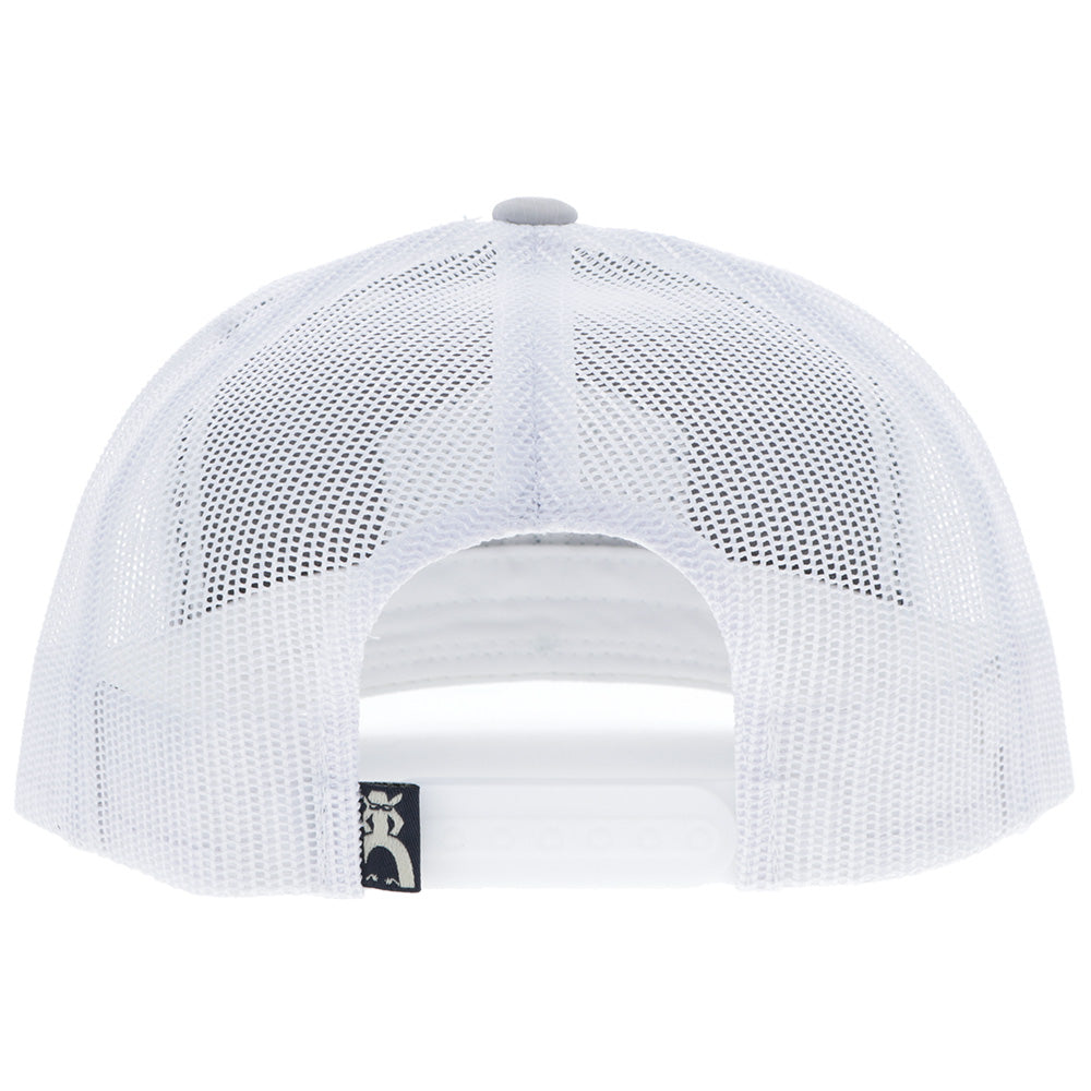 "Ranchero" Punchy Hat Grey/White w/Multi Color Patch