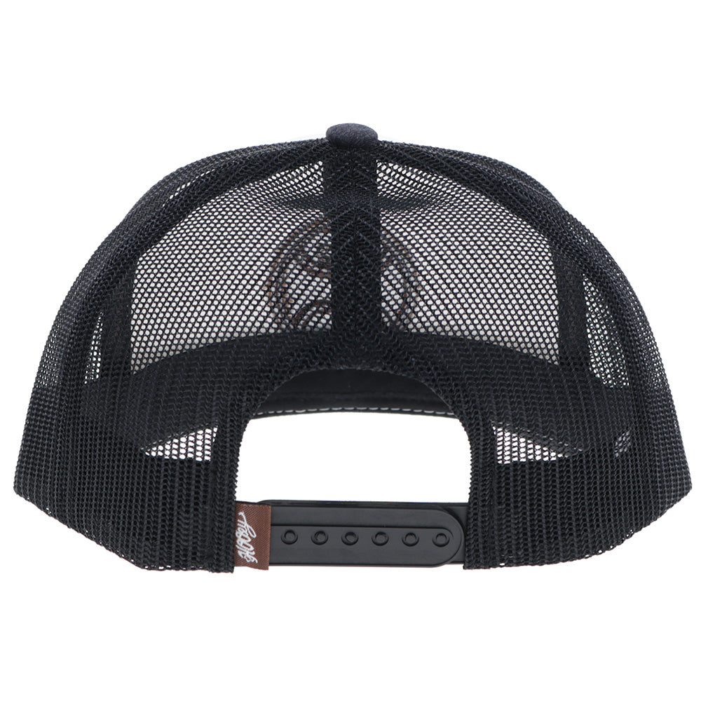 "Primo" Hat White/Black w/Brown Circle Patch