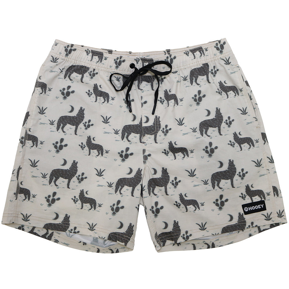 "Bigwake" Cream Habitat Howl Print Board Short