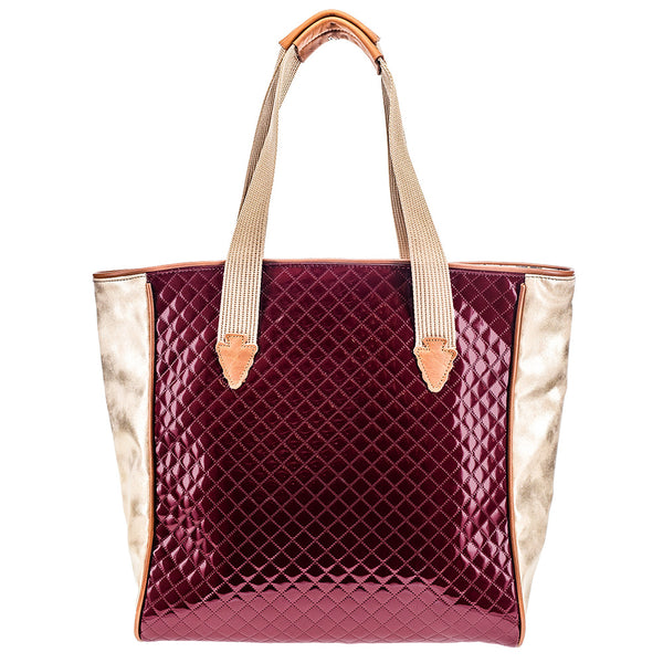 "Hooey Rodeo" Burgundy/Tan w/Quilt Classic Tote Purse