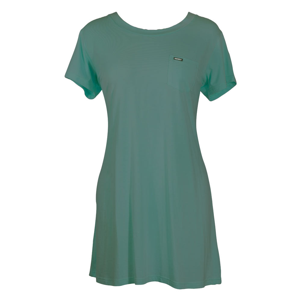 Hooey Women's Bamboo Pocket T-Shirt Dress in Teal XX-Large Hooey Women's Bamboo Pocket T-Shirt Dress in Teal XX-Large