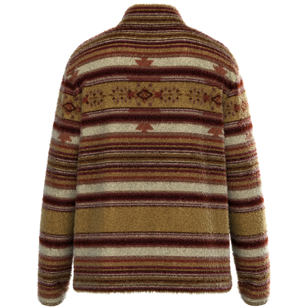 Youth Bear Fleece Pullover Tan/Stripes