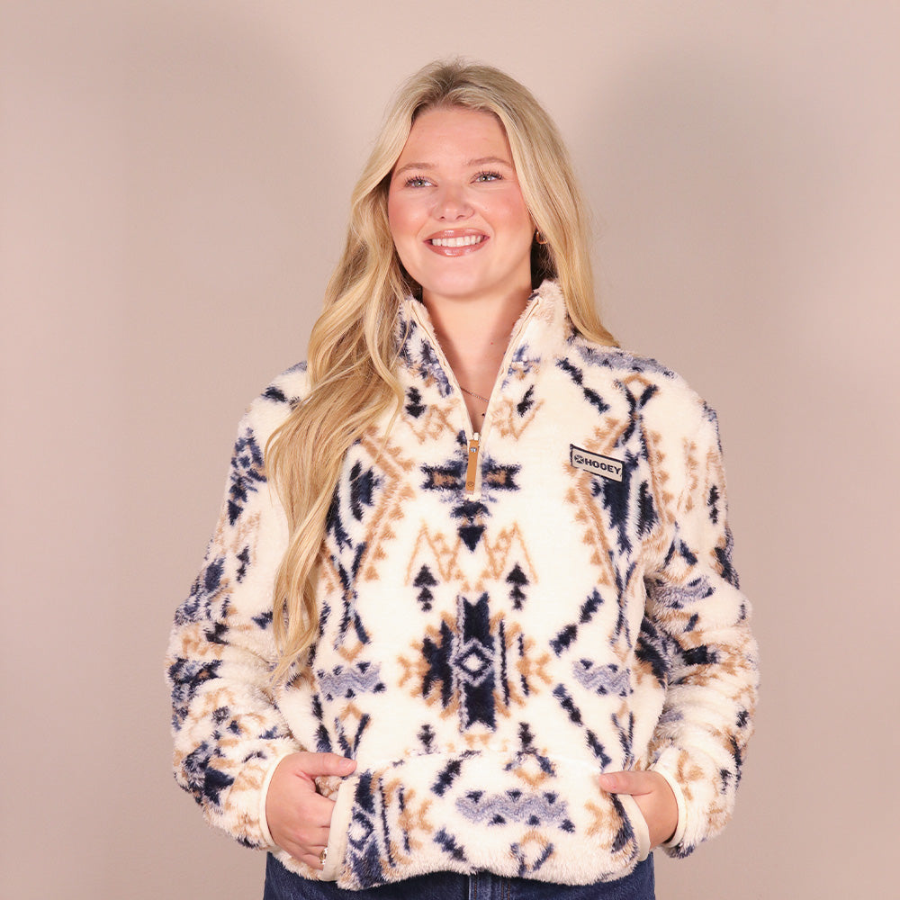 Kodi Fleece Pullover Cream/Aztec