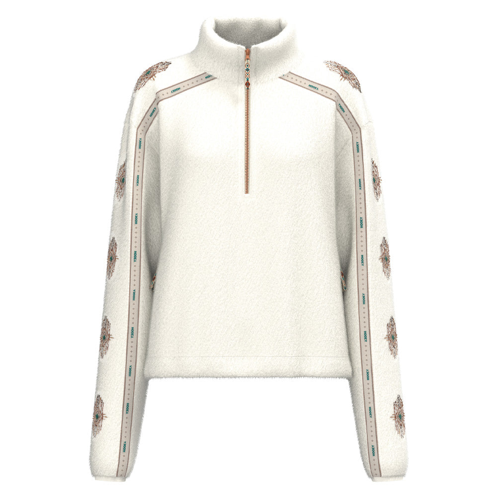 Mia Fleece Crop Pullover Cream