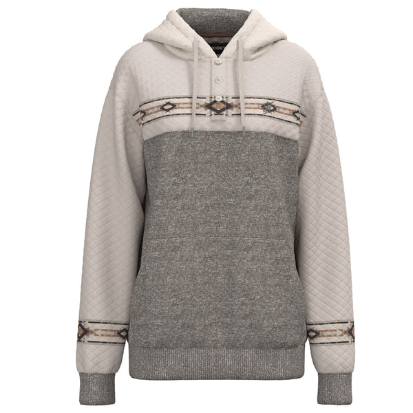 Jimmy grey and white quilted pattern hoody