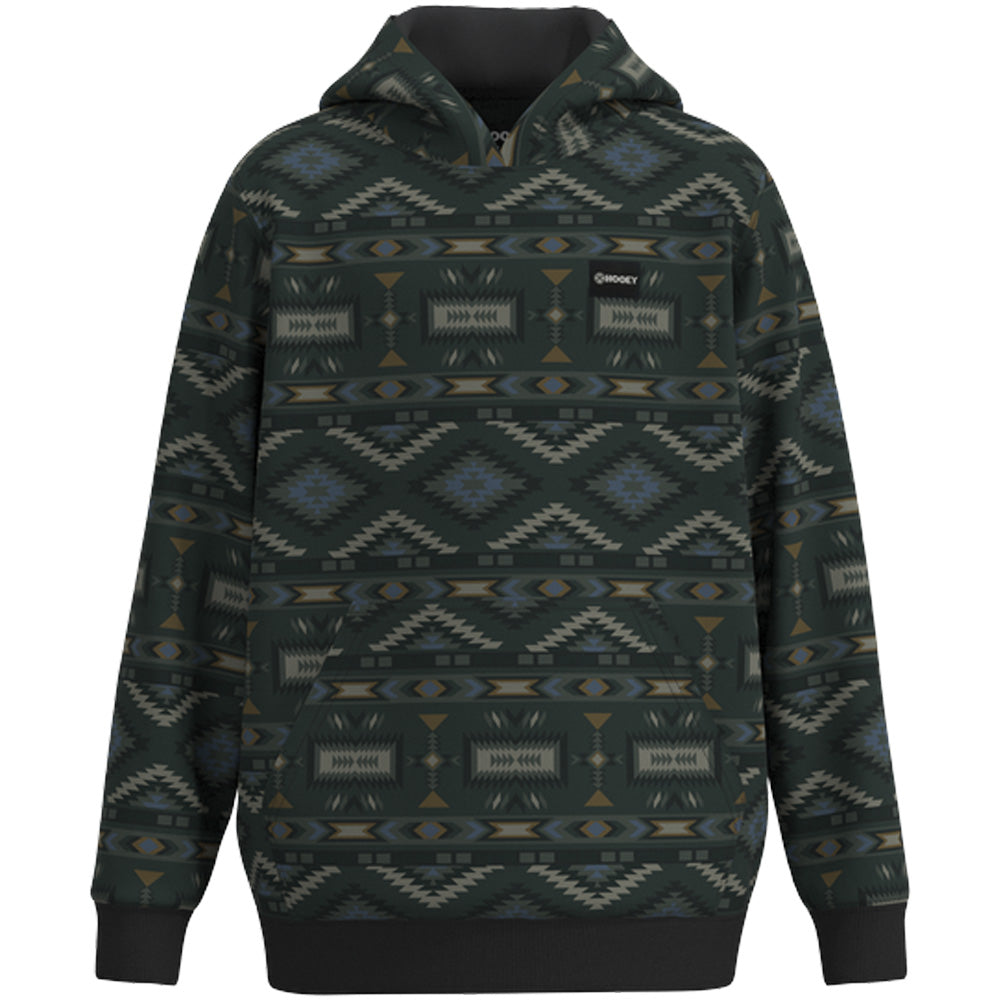 Youth "Legendary Hoody" Black w/ Multi-Color Aztec