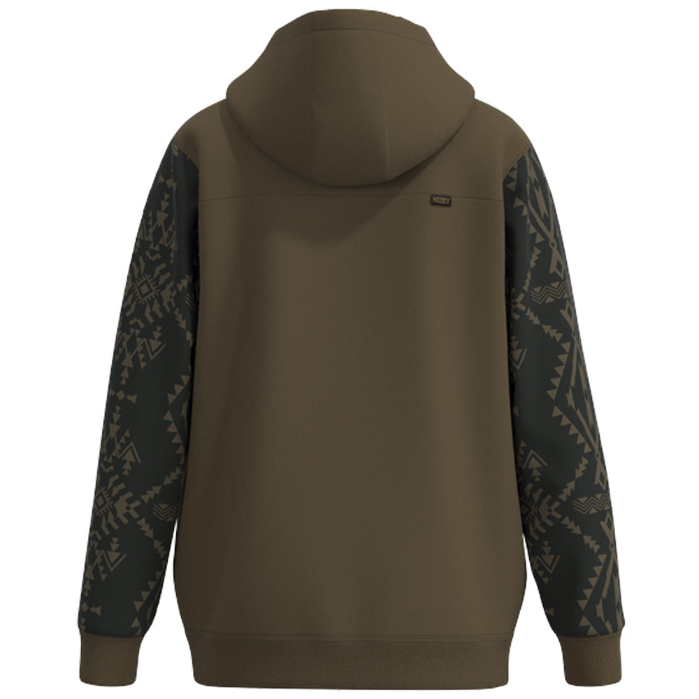Youth "Legendary Hoody" Brown w/Aztec on Sleeves