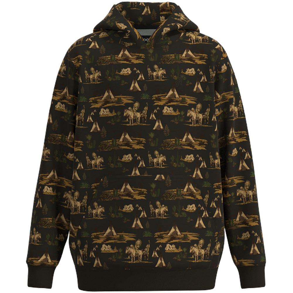 Youth "Legendary Hoody" Brown Comanche Patterned