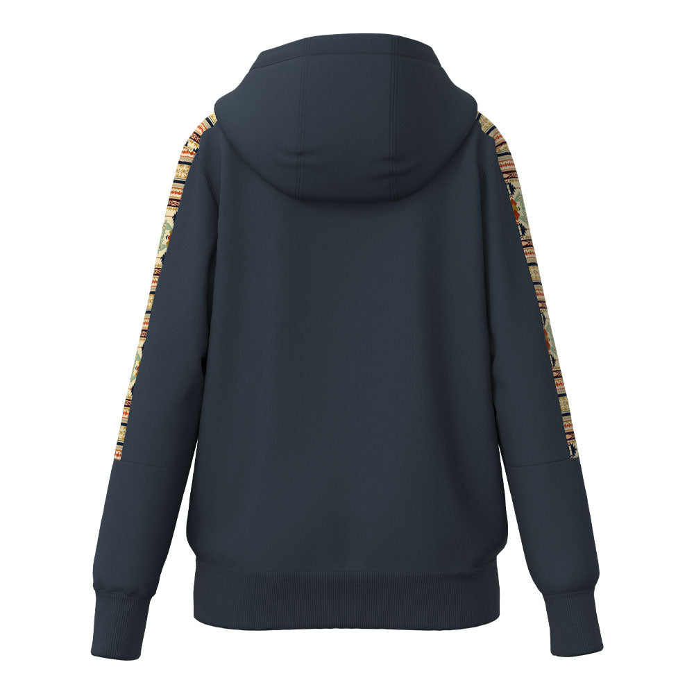 YOUTH "Canyon" Blue w/Aztec Pattern Hoody