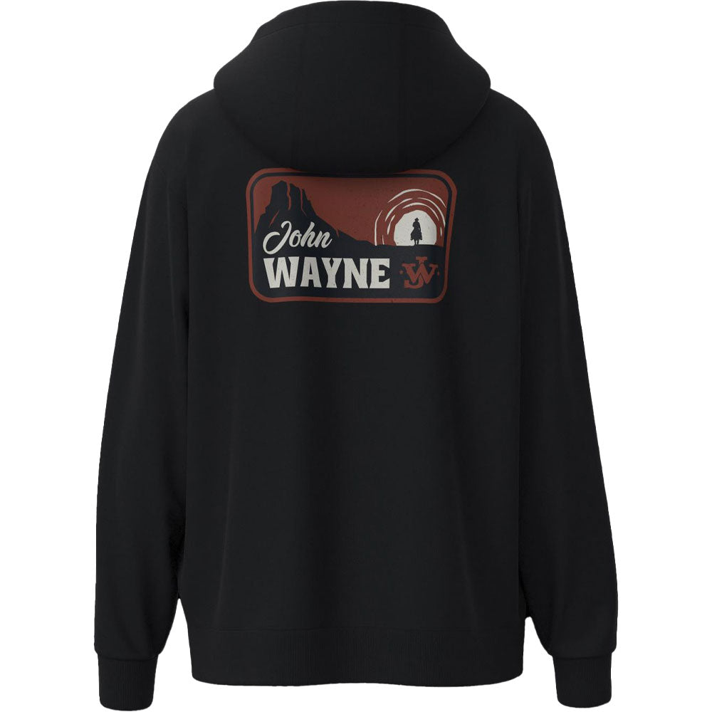 "John Wayne" Black w/Red & White Logo Hoody