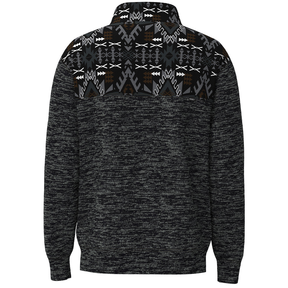 "Stevie" Pullover Black w/Aztec