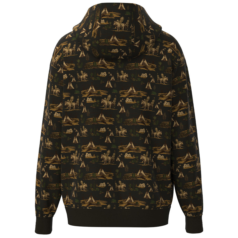 "Legendary Hoody" Brown Comanche Patterned