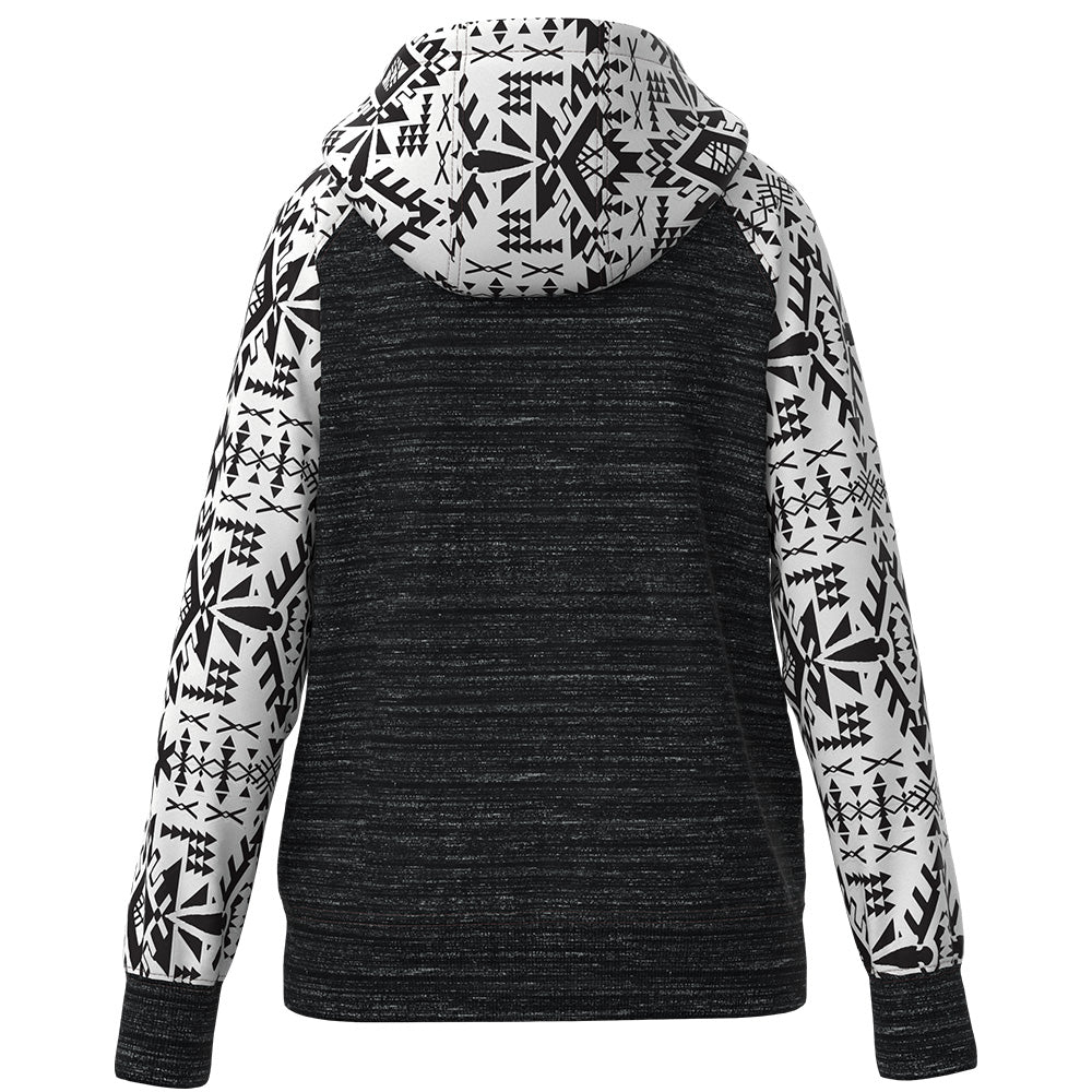 YOUTH "Legendary Hoody" Black Space Dye w/Aztec