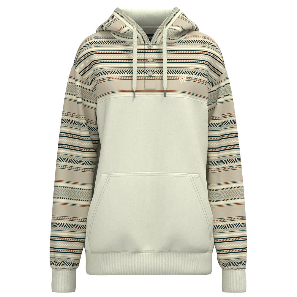 "Jimmy" Cream w/Multi Color Serape Hoody