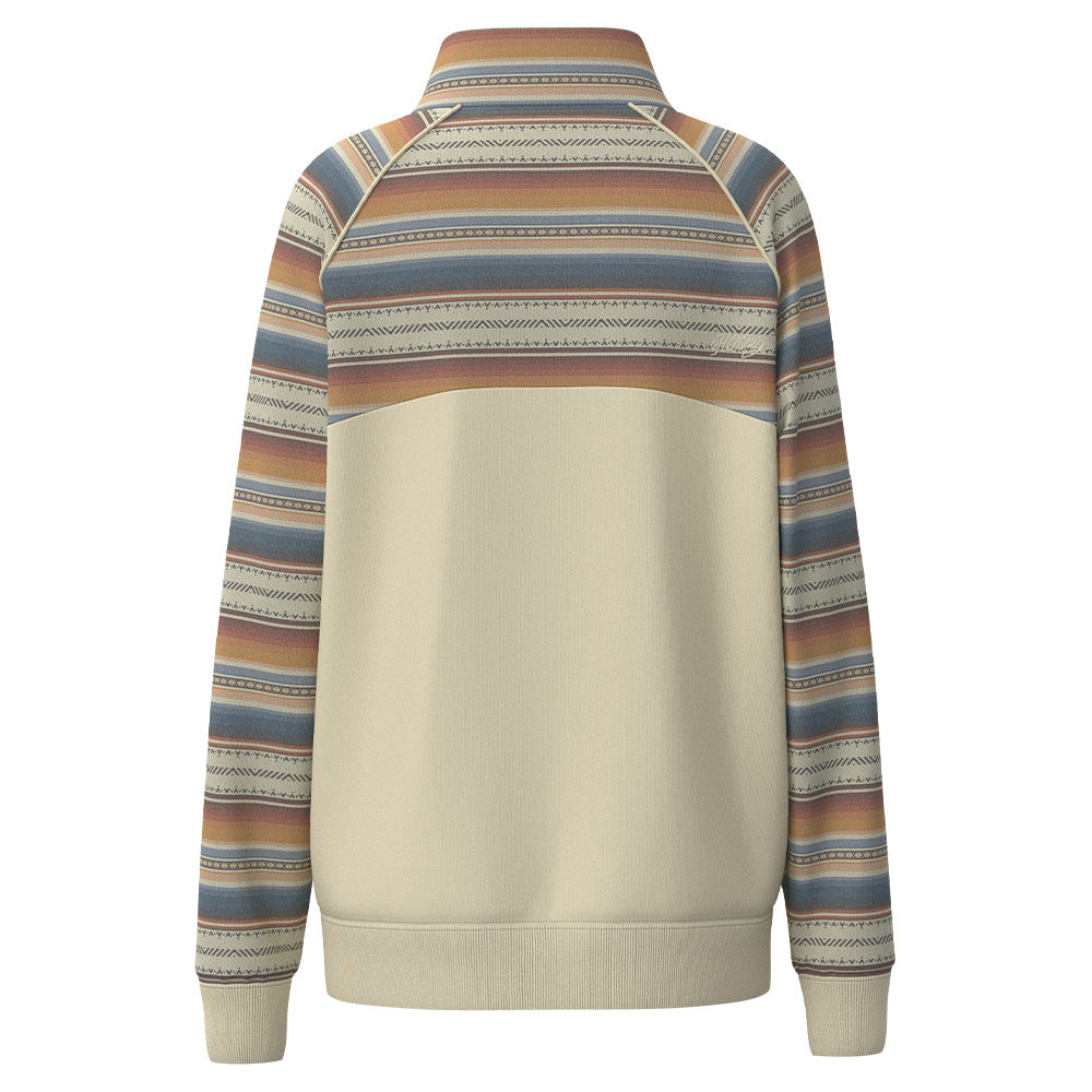 "The Prime 1/4 Zip" Cream/ Serape Pullover
