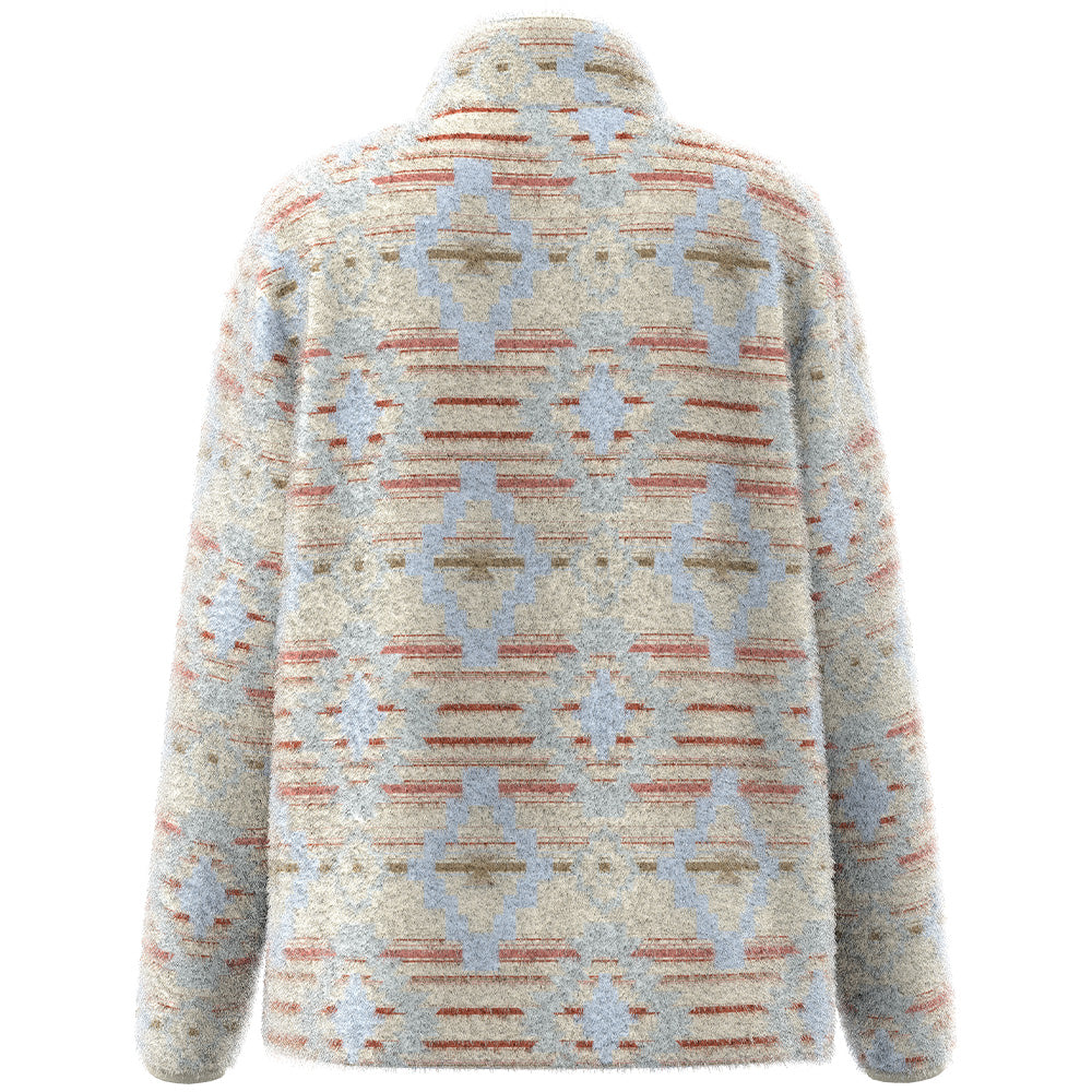 "Telluride" Fleece Pullover Cream w/Multi Color Aztec