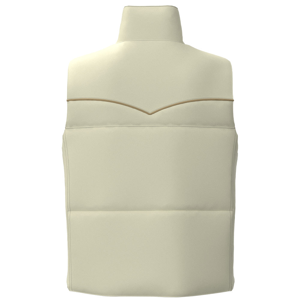 "Briar" Reversible Puffer Vest Cream w/ Saddle Blanket Pattern