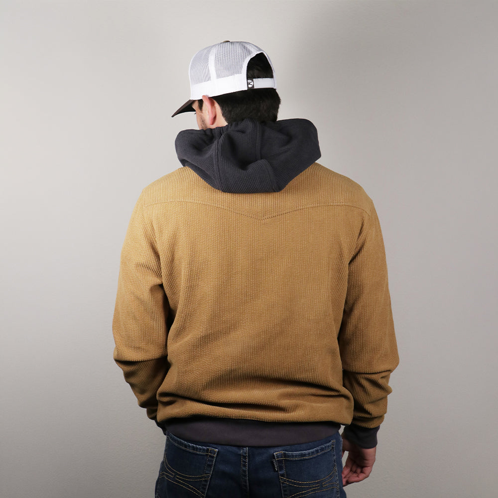 Cowboy Corduroy Hoody Brown/Charcoal