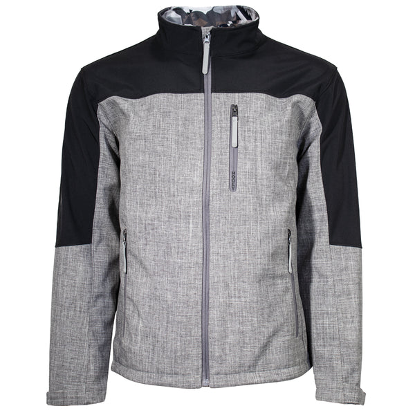 heather grey and black zipper jacket