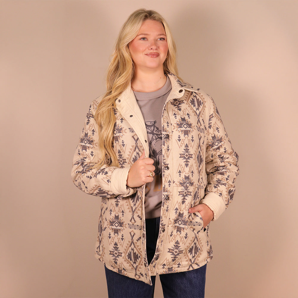 Bandera Reversible Barn Jacket Cream/Aztec