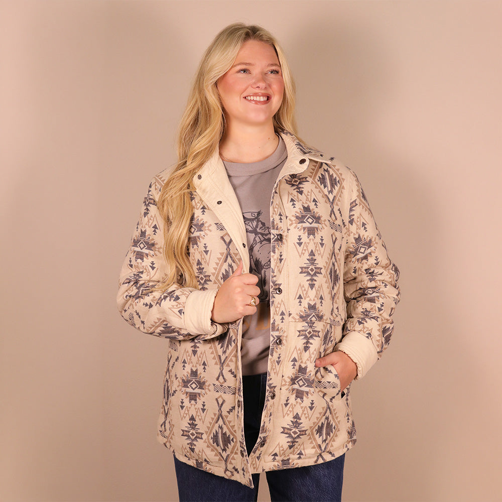 Bandera Reversible Barn Jacket Cream/Aztec