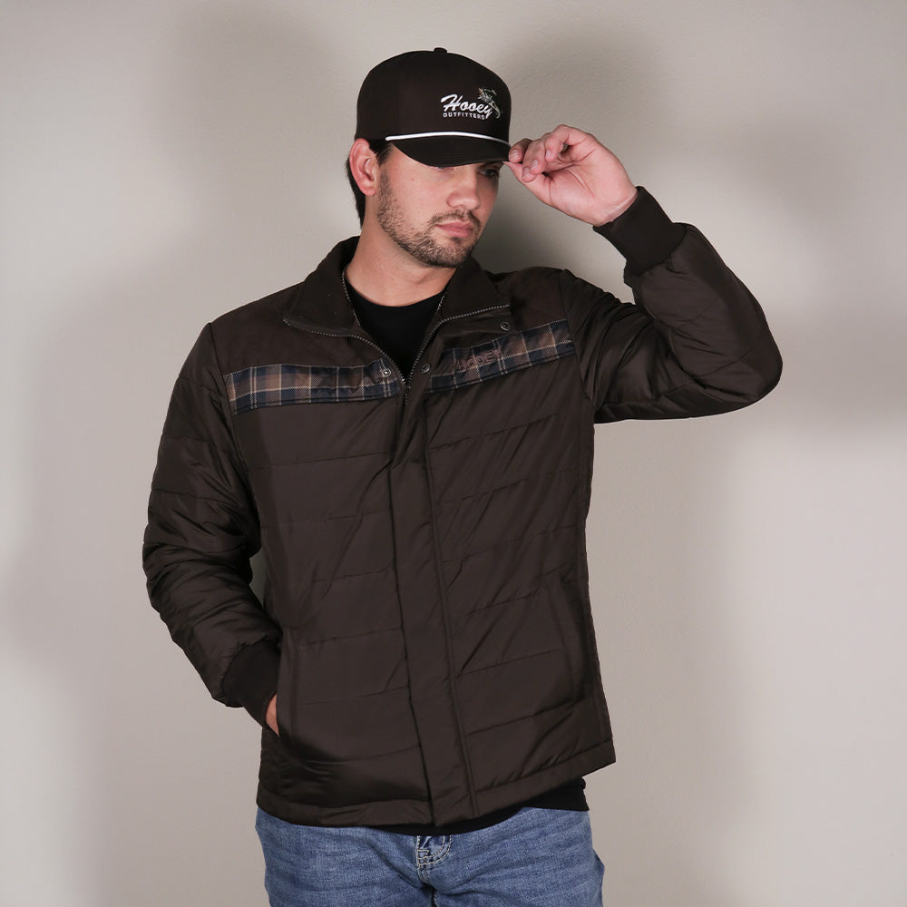 Banff Puffer Jacket Brown/ Plaid