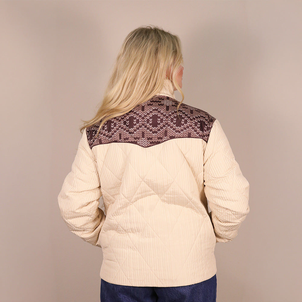 Daisy Quilted Puffer Jacket Cream