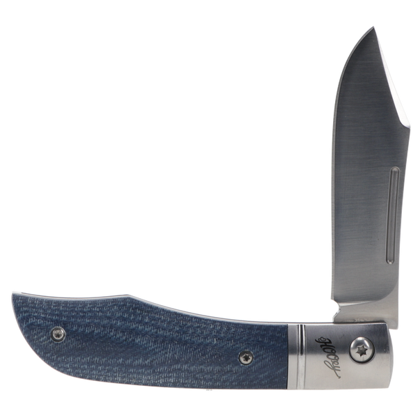 back of the blue denim flipper knife