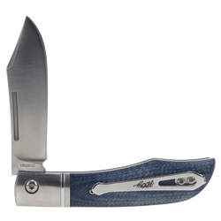 blue denim flipper knife front