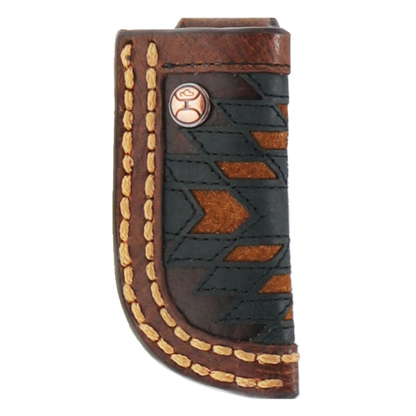 "Kai" Tan/Brown/Black Patchwork Knife Sheath Hooey
