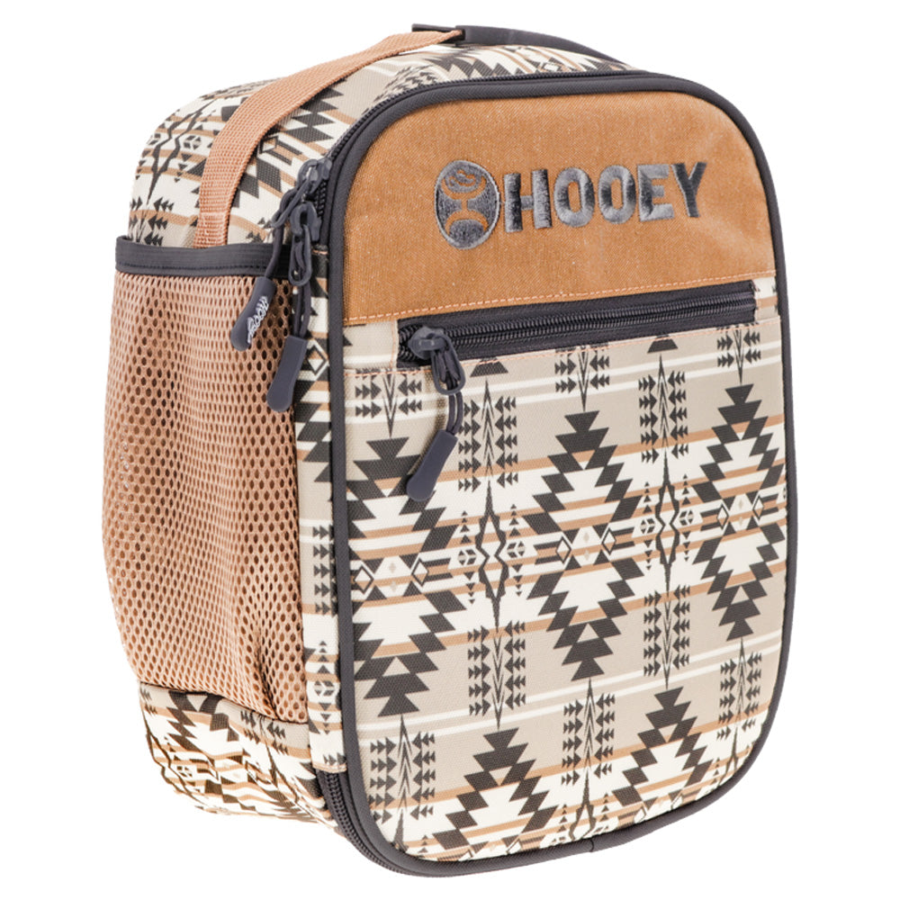 Hooey Lunch Box Tan & Grey Aztec