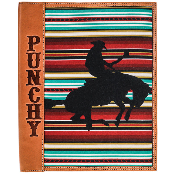"Punchy Serape" Leather Notebook Cover Multi Color Serape