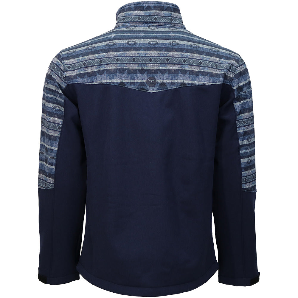 Youth "Jackson" Softshell Jacket Navy w/ Aztec Pattern
