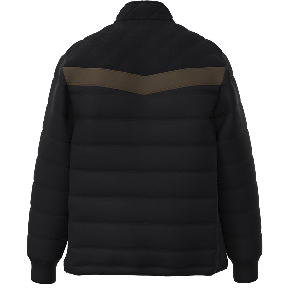Youth "Banff" Puffer Jacket Black w/ Brown accents