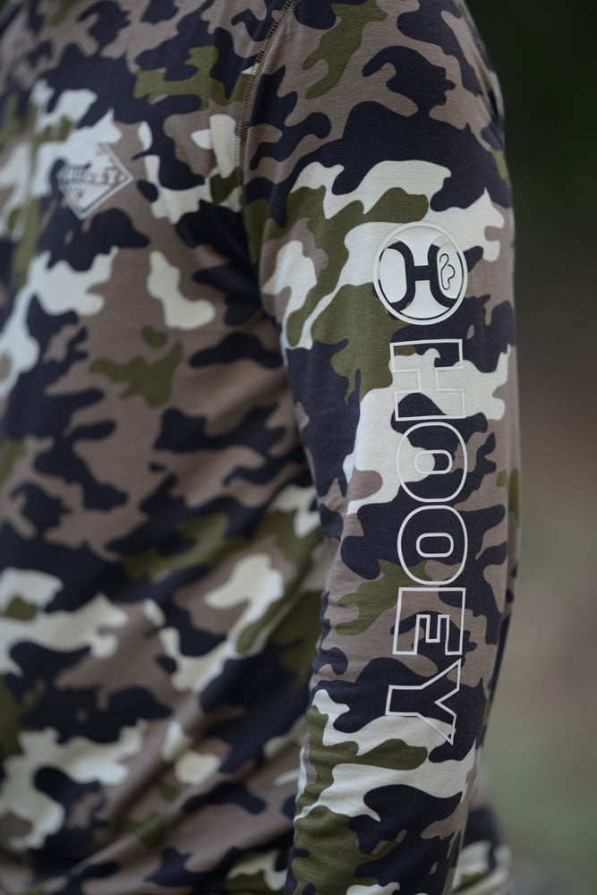 "Hooded Captain" Camo Long Sleeve T-shirt