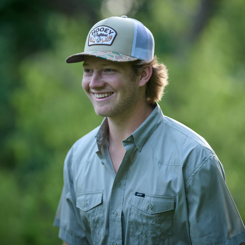 "Outfitters" Hooey Hat Tan & White w/Patch