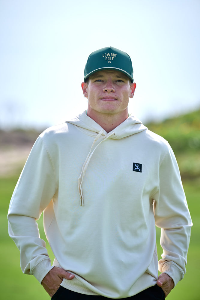 "Hooey Hills" Cowboy Golf Hoody White