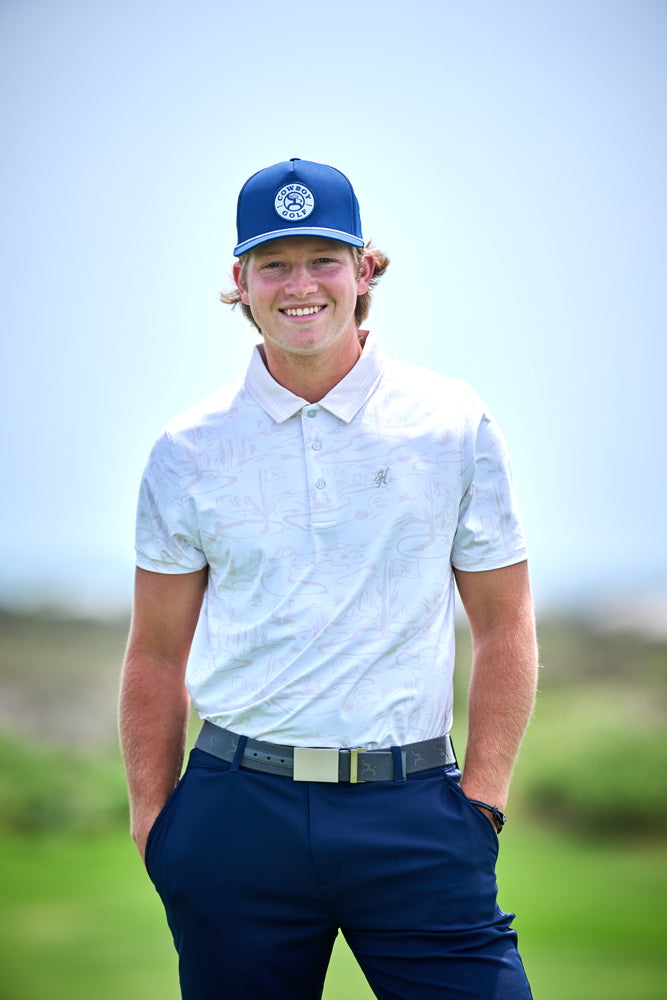 "Draw" Hat Navy w/White & Navy Circle Patch