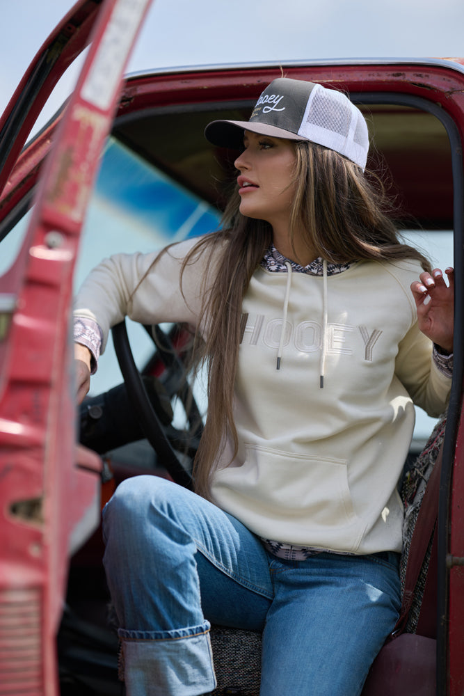 "Trophy" Cream w/Aztec Hoody