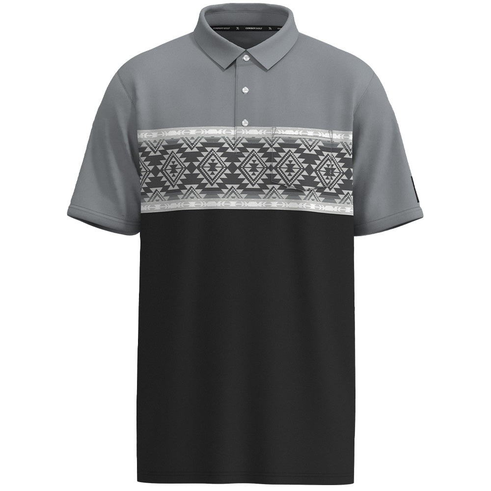 "Hot Shot" Grey/Black w/Aztec Polo