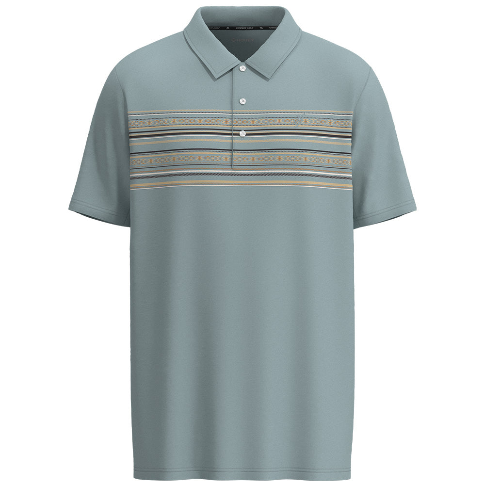 "The Weekender" Polo Light Blue w/Serape