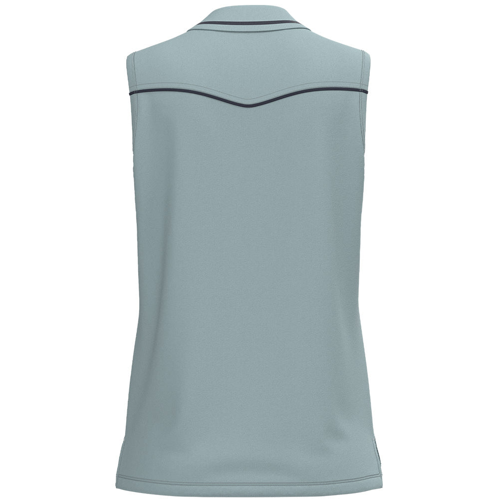 "Alice" Sleeveless Polo Light Blue